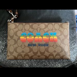 Large COACH wristlet